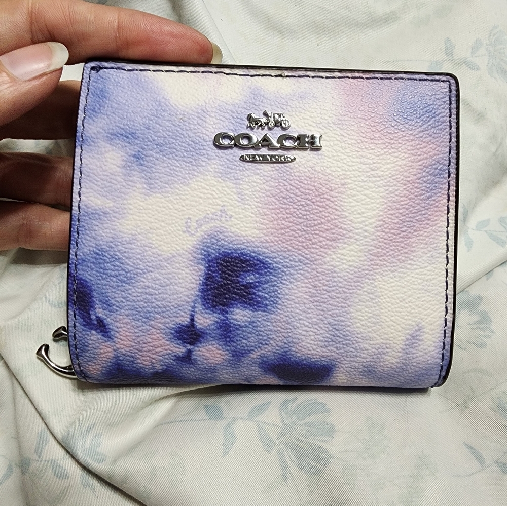 New Coach Tye Dye Women's Snap Wallet